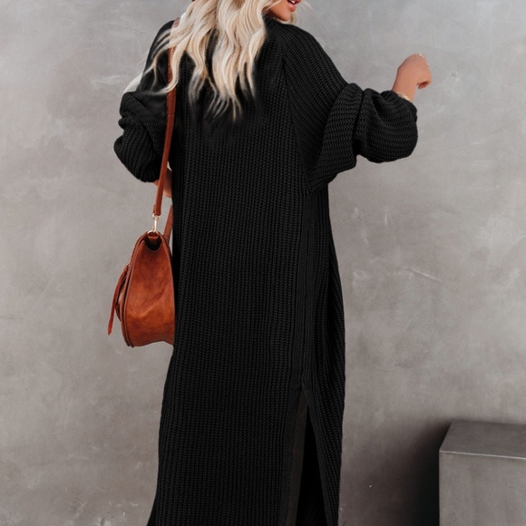 Black Cardigan Sweater - Picture 5 of 6